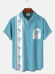 Alohadaddy Coconut Tree Button Pocket Casual Short Sleeve Shirt