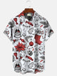 Alohadaddy Christmas Gift Button Pocket Casual Short Sleeve Shirt