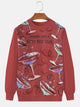Sudadera de poliéster de manga larga con cuello redondo y diseño informal para parejas con fiesta de cócteles navideños de Alohadaddy