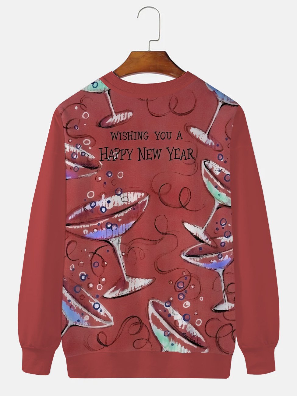 Sudadera de poliéster de manga larga con cuello redondo y diseño informal para parejas con fiesta de cócteles navideños de Alohadaddy