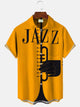 Alohadaddy Music Jazz Vintage Button Pocket Casual Short Sleeve Shirt