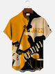 Alohadaddy Retro Jazz Contrast Button Pocket Casual Short Sleeve Shirt