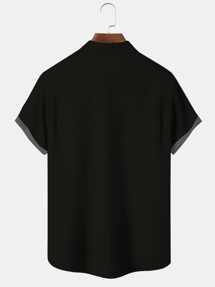 Camisa informal de manga corta para ir al trabajo, estilo años 50, con bolsillos con botones y plantas de bambú de Alohadaddy