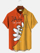 Alohadaddy Music Jazz Vintage Button Pocket Casual Short Sleeve Shirt