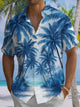 Camisa informal de manga corta con bolsillos y botones con diseño de árbol de coco de Alohadaddy Beach