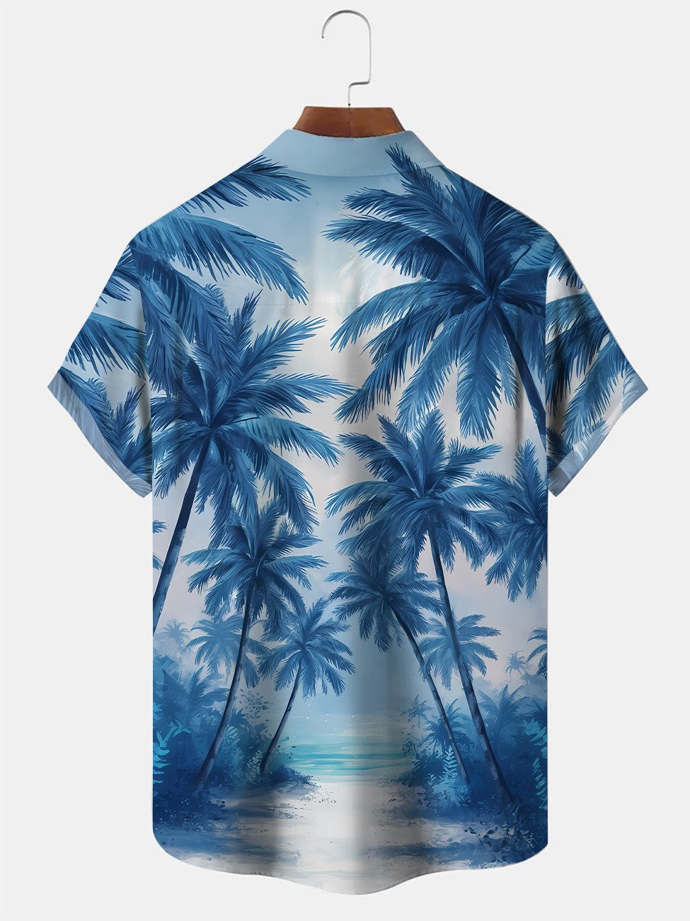 Alohadaddy Beach Coconut Tree Button Pocket Casual Short Sleeve Shirt