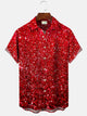 Alohadaddy Christmas Lights Fluorescent Pocket Button Casual Short Sleeve Shirt