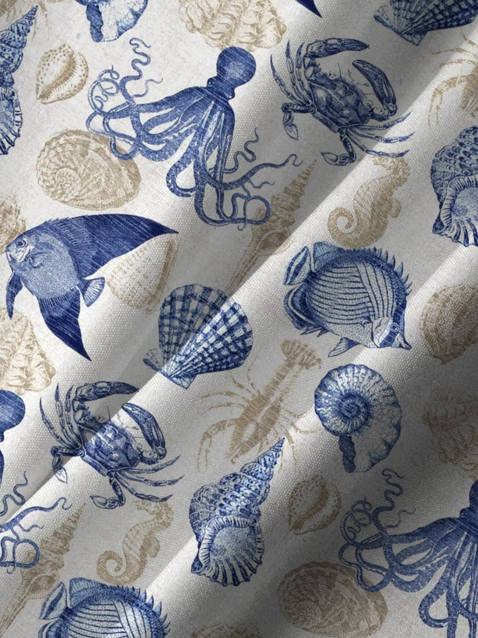 Alohadaddy Ocean Life Tropical Fish Button Pocket Casual Short Sleeve Shirt