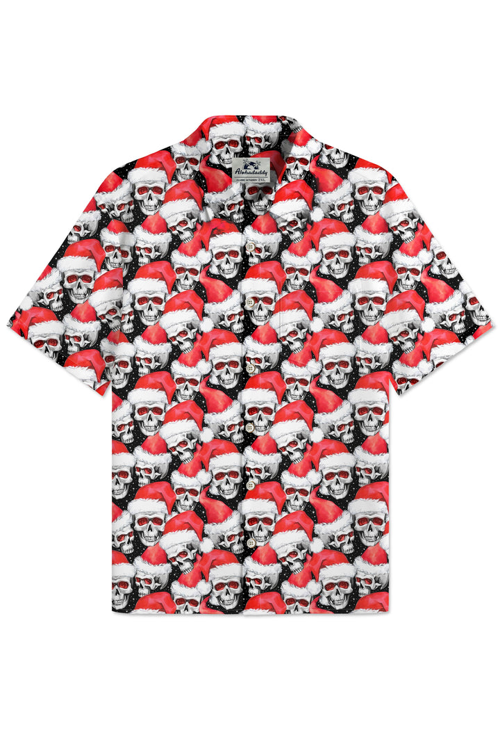 Alohadaddy Christmas Santa Claus Button Pocket Casual Holiday Shirt