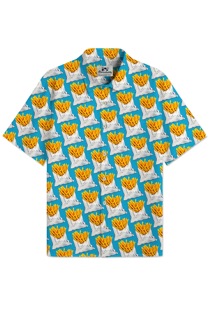 Alohadaddy Christmas Chips Button Pocket Casual Holiday Shirt