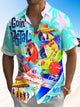 Camisa de ocio para vacaciones con bolsillos abotonados y diseño de palmeras y cocoteros de Alohadaddy