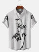 Alohadaddy Plant Bamboo Button Pocket Casual 50S Bowling Commuter Short Sleeve Shirt
