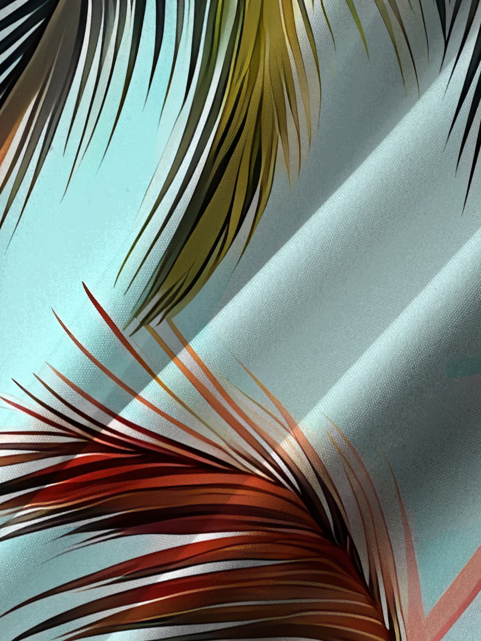Camisa informal de manga corta con bolsillos y botones con diseño de árbol de coco de Alohadaddy Beach