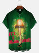 Alohadaddy Christmas Vintage Button Pocket Casual Short Sleeve Shirt