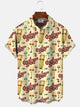 Alohadaddy Christmas Vintage Button Pocket Casual Short Sleeve Shirt