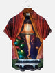 Alohadaddy Christmas Vintage Button Pocket Casual Short Sleeve Shirt