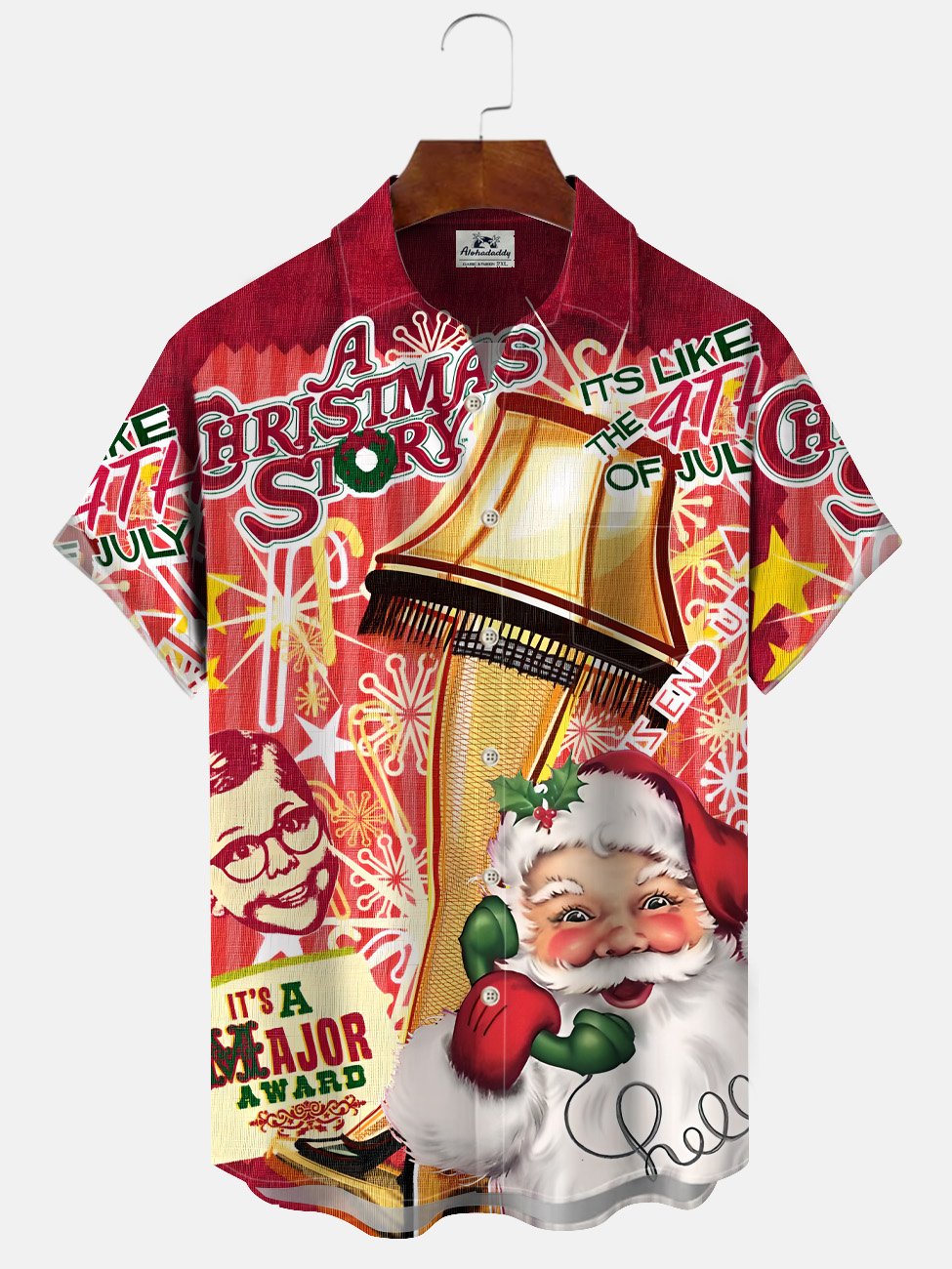 Alohadaddy Christmas Button Pocket Casual Holiday Shirt