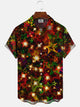 Alohadaddy Christmas Christmas Ornaments Button Pocket Casual Short Sleeve Shirt