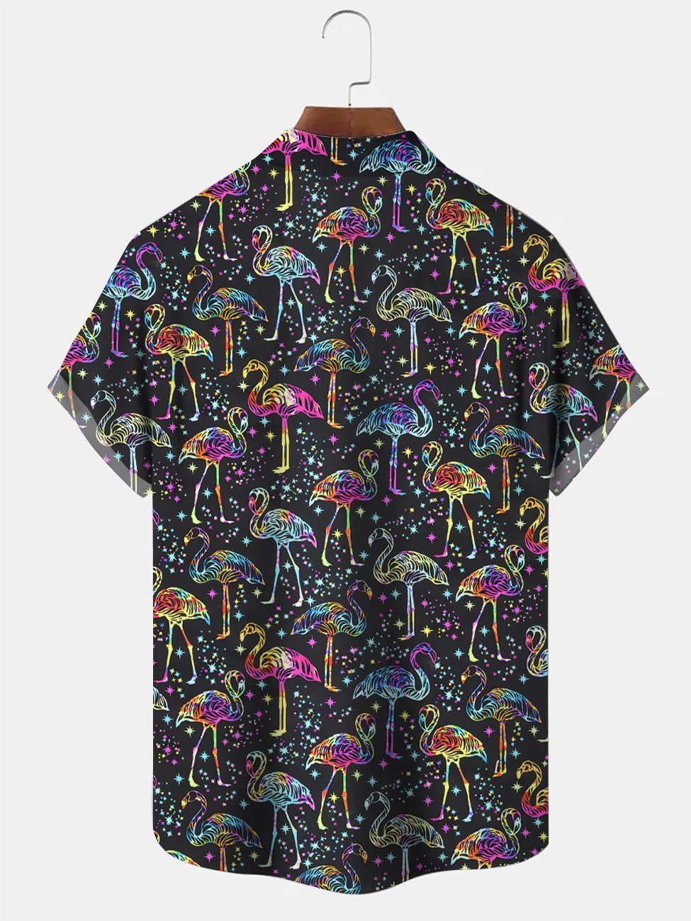 Alohadaddy Flamingo Button Pocket Casual Short Sleeve Vacation Shirt