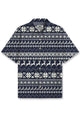 Alohadaddy Christmas Vintage Button Pocket Casual Short Sleeve Shirt