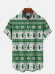 Alohadaddy Christmas Button Pocket Casual Short Sleeve Shirt