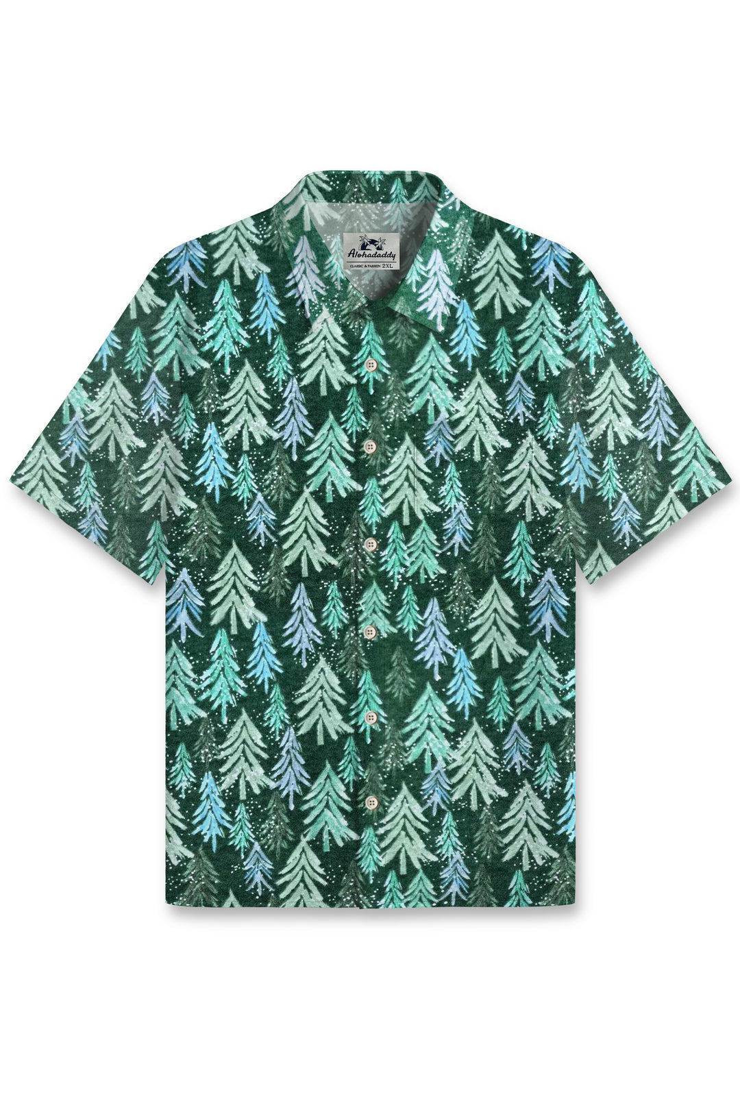 Alohadaddy Christmas Button Pocket Casual Short Sleeve Shirt