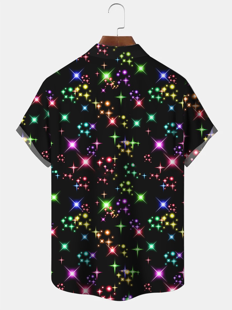 Alohadaddy Christmas Holiday Fluorescent Button Pocket Casual Short Sleeve Shirt