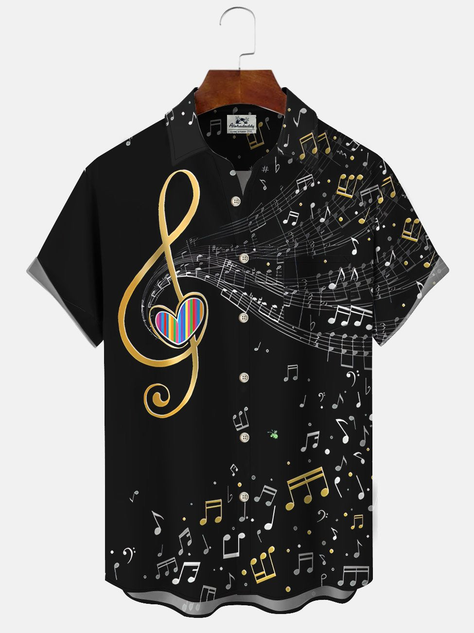 Alohadaddy Music Vintage Button Pocket Casual Short Sleeve Shirt