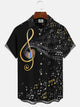 Alohadaddy Music Vintage Button Pocket Casual Short Sleeve Shirt