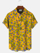 Alohadaddy Star Geometric Pattern Button Pocket Casual Short Sleeve Shirt