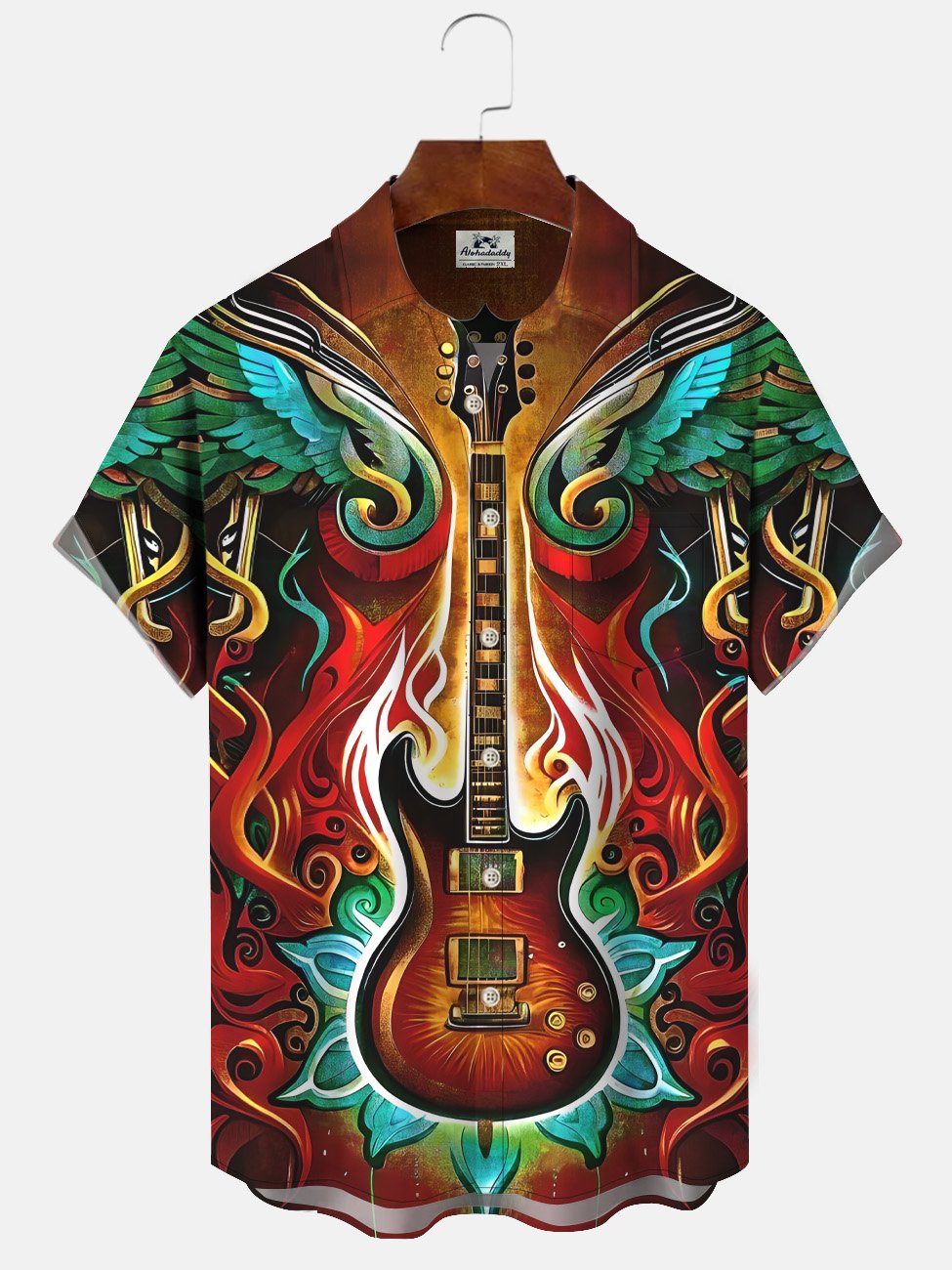 Alohadaddy Music Vintage Button Pocket Casual Short Sleeve Shirt