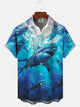 Alohadaddy Ocean Shark Button Pocket Casual Short Sleeve Shirt
