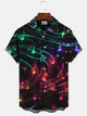 Alohadaddy Music Vintage Button Pocket Casual Short Sleeve Shirt