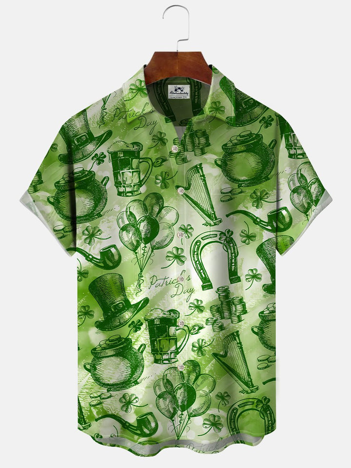 Alohadaddy Carnival Button Pocket Casual Short Sleeve Shirt