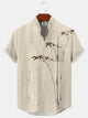 Alohadaddy Bamboo Plant Button Pocket Casual Short Sleeve Shirt