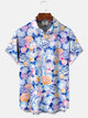 Alohadaddy Ocean Shell Button Pocket Casual Short Sleeve Shirt