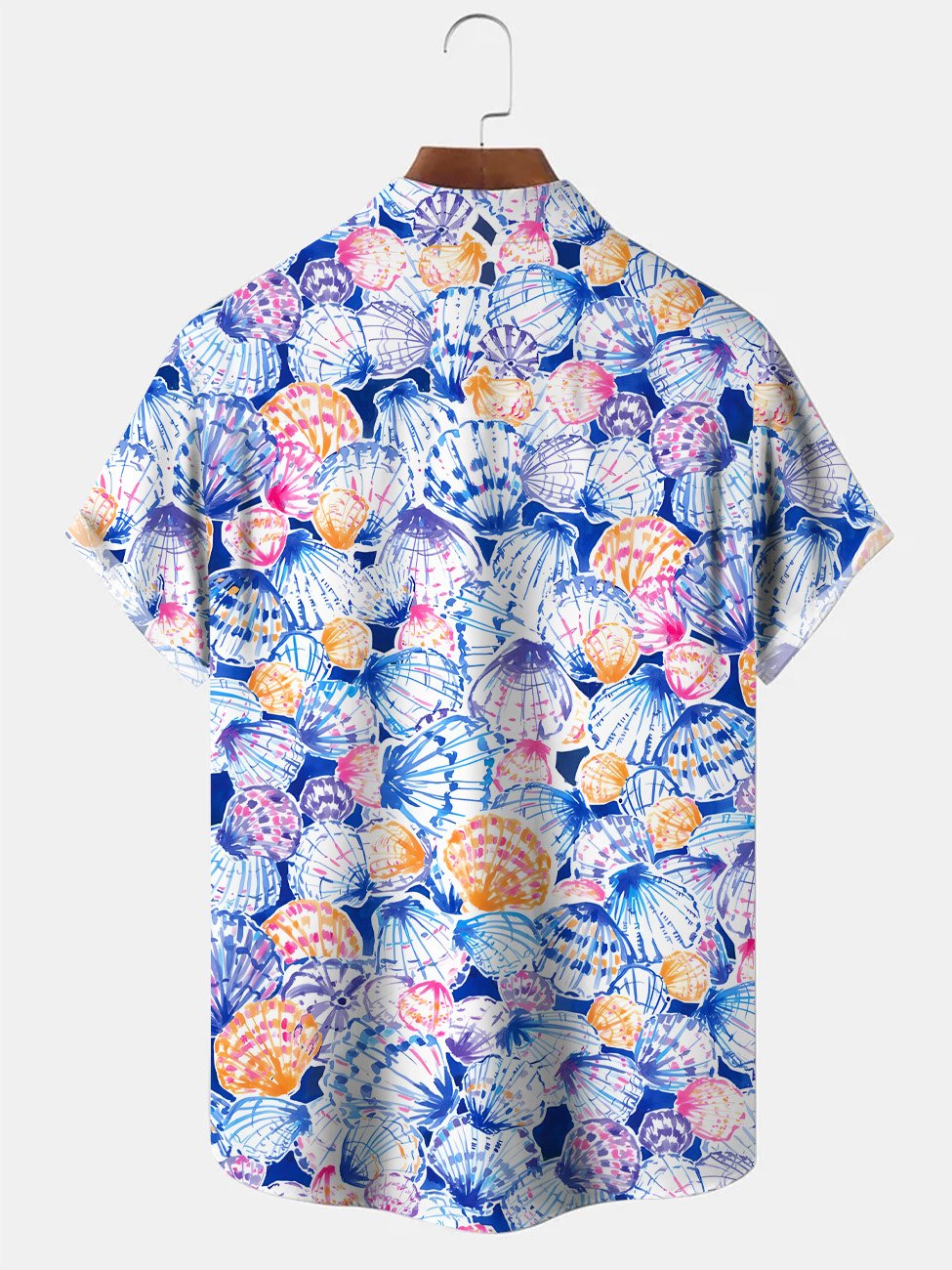 Alohadaddy Ocean Shell Button Pocket Casual Short Sleeve Shirt