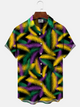 Alohadaddy Contrast Feather Button Pocket Casual Short Sleeve Shirt