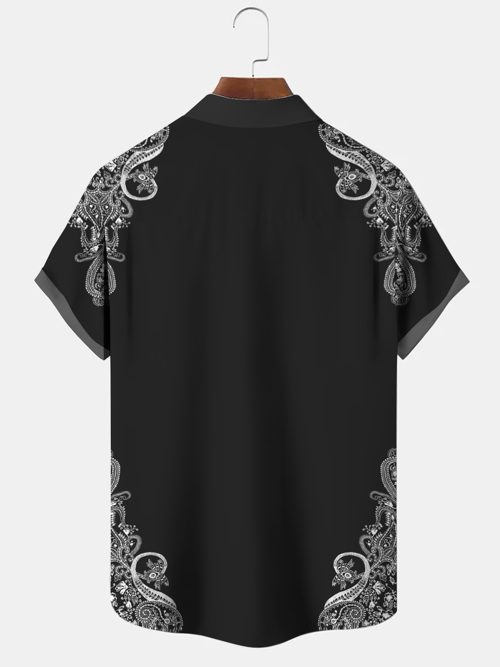 Alohadaddy Ethnic Pattern Button Pocket Casual Short Sleeve Shirt