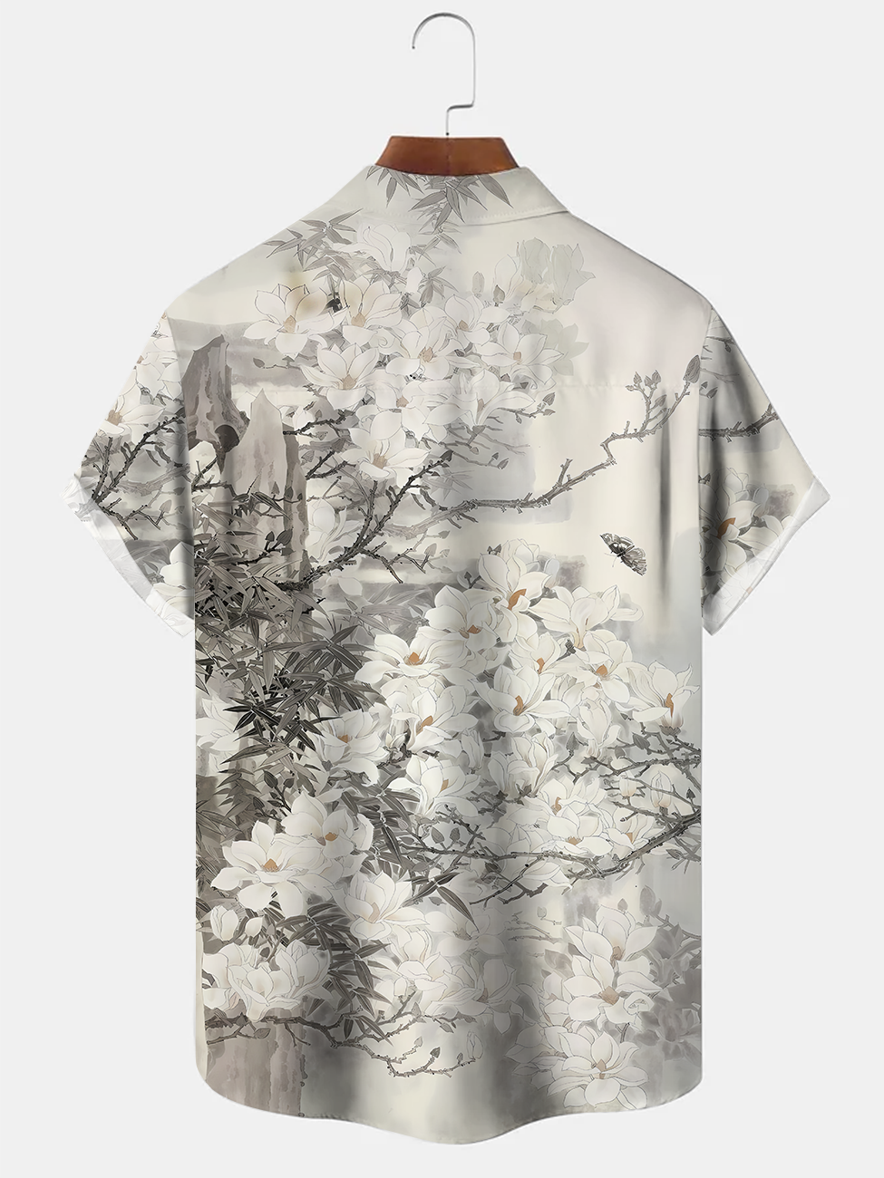 Alohadaddy Plant Flower Button Pocket Casual Short Sleeve Shirt