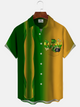Alohadaddy Gradient Carnival Button Pocket Casual Short Sleeve Shirt