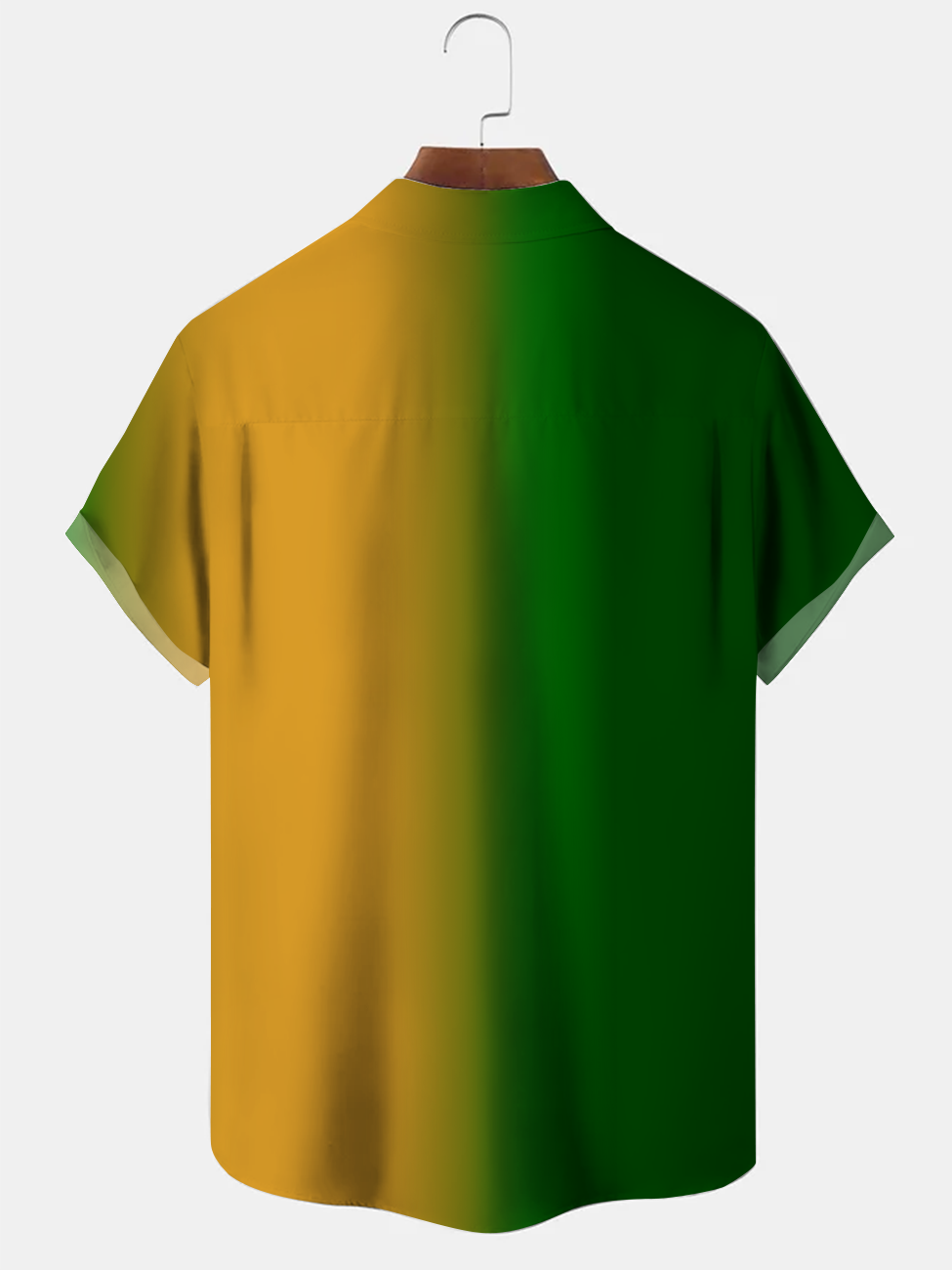 Alohadaddy Gradient Carnival Button Pocket Casual Short Sleeve Shirt