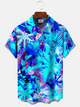 Alohadaddy Coconut Tree Plant Button Pocket Casual Short Sleeve Shirt