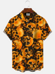 Alohadaddy Skull Button Pocket Casual Short Sleeve Shirt