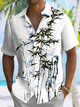 Alohadaddy Plant Bamboo Button Pocket Casual Short Sleeve Shirt