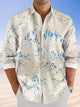 Alohadaddy Plant Flower Button Pocket Casual Long Sleeve Shirt