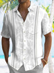 Alohadaddy Plant Bamboo Button Pocket Casual 50S Bowling Commuter Short Sleeve Shirt