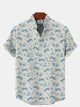 Alohadaddy Dragon Button Pocket Casual Short Sleeve Shirt