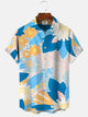 Alohadaddy Plant Leaf Flower Button Pocket Casual Short Sleeve Shirt