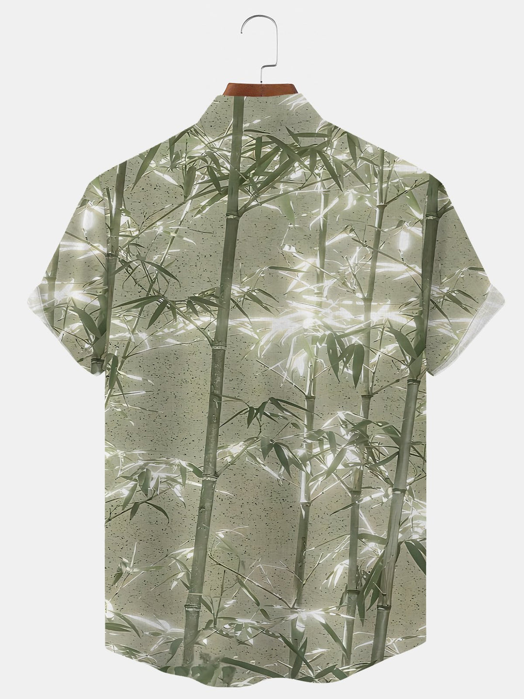 Alohadaddy Plant Bamboo Button Pocket Casual Short Sleeve Shirt